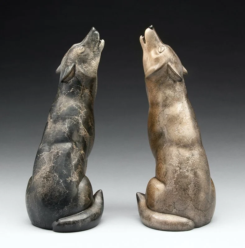 Heart & Soul (Wolves - Maquette Pair) — Rowe Fine Art Gallery